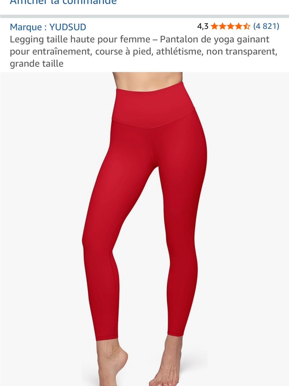 High-Waist Red Yoga Leggings
